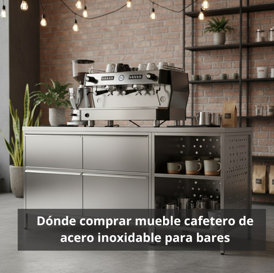 ¿Dónde comprar mueble cafetero de acero inoxidable para bares? El mueble cafetero: un elemento esencial para la eficiencia del bar.
