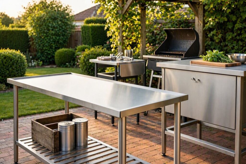 Guía de compra: Las mejores mesas de acero inoxidable para el jardín y la zona de barbacoa